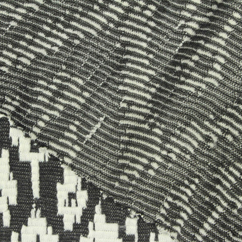 Black Geometric Jacquard, Polyester, 341 gsm