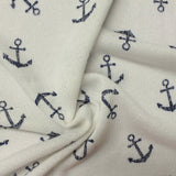Navy Anchors Chunky Knit, Poly-Viscose — photo 2