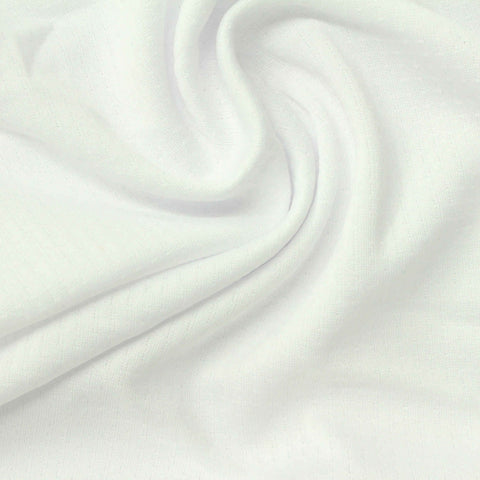 100% Polyester Interlock Knit Fabric, 160 gsm, 158 cm — White