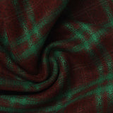 Green Plaid Woven, Poly-Viscose — photo 2