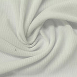 100% Polyester Rib Knit Fabric, 230 gsm, 150 cm — White — photo 2