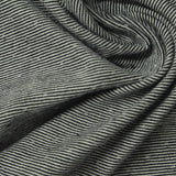 Black Horizontal-Stripe Jersey Knit, Cotton — photo 2
