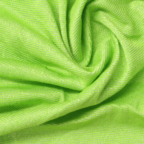 Lime Marl Jersey Knit, Viscose-Metallic