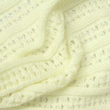 Cream Textured-Band Pointelle Knit, Viscose-Poly — photo 2