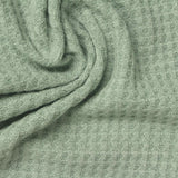 Viscose Polyester Stretch Waffle Knit Fabric, 260 gsm, 158 cm — Green — photo 2