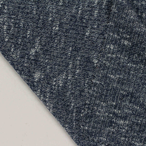 Navy Marl Rib Knit, Polyester, 196 gsm