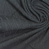 Brushed Polyester Stretch Rib Knit Fabric, 184 gsm, 150 cm — Grey — photo 2