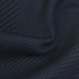Dark Blue Tone-on-Tone Jacquard, Poly-Cotton — photo 2