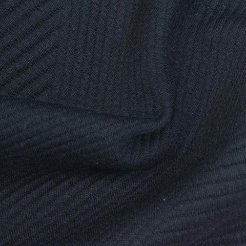 Dark Blue Tone-on-Tone Jacquard, Poly-Cotton