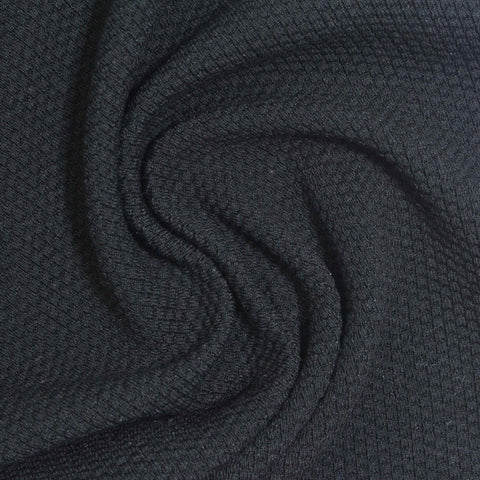 Polyester Viscose Stretch Interlock Knit Fabric, 320 gsm, 162 cm — Grey