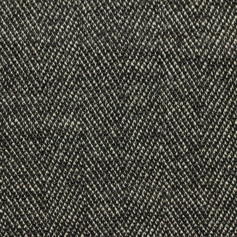 Black Herringbone Interlock Knit, Polyester, 335 gsm