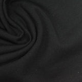 Brushed Polyester Viscose Stretch French Terry Fabric, 235 gsm — Black — photo 2