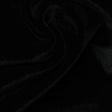 Polyester Stretch Velvet Fabric, 307 gsm, 160 cm — Black — photo 2