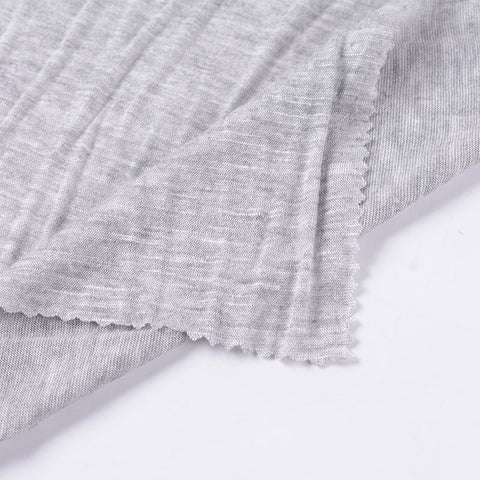 Light Grey Marl Jersey Knit, Viscose, 105 gsm