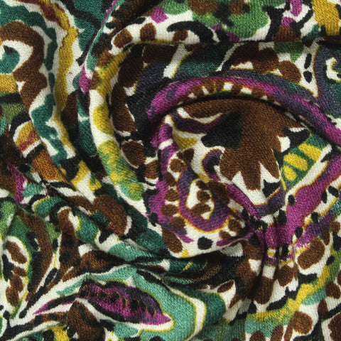 Purple Abstract Jersey Knit, Viscose