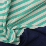 Teal Horizontal-Stripe Chunky Knit, Polyester — photo 2