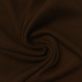 Polyester Stretch Rib Knit Fabric, 286 gsm — Brown — photo 2
