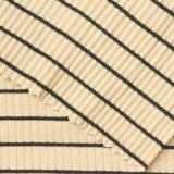 Dark Grey Horizontal-Stripe Rib Knit, Viscose — photo 2