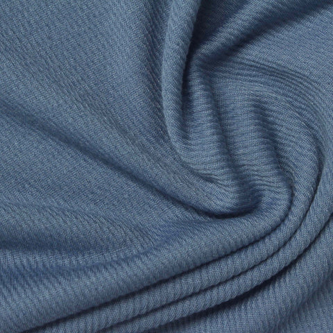 Polyester Stretch Crepe Fabric, 210 gsm — Blue