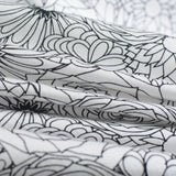 Black Floral Sateen, Cotton — photo 2