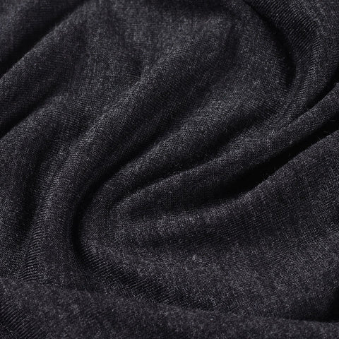 Dark Grey Marl Jersey Knit, Viscose, 140 gsm, 165 cm