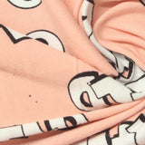 Printed Polyester Stretch Milk Silk Knit Fabric, 180 gsm, 170 cm — Pink — photo 2