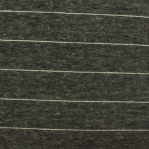 White Horizontal-Stripe Interlock Knit, Poly-Viscose, 240 gsm