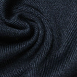 Dark Blue Marl Rib Knit, Polyester — photo 2