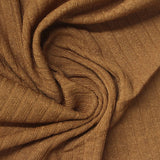 Polyester Stretch Rib Knit Fabric, 200 gsm, 140 cm — Khaki — photo 2