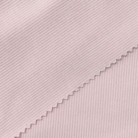 Cotton Stretch Rib Knit Fabric, 240 gsm, 125 cm — Pink