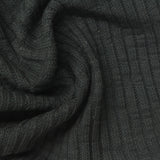 Cotton Stretch Rib Knit Fabric, 260 gsm, 170 cm — Grey — photo 2