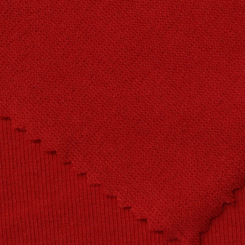 Cotton Polyester Jersey Knit Fabric, 174 gsm, 150 cm — Red
