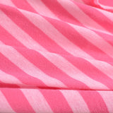 Pink Vertical-Stripe Chunky Knit, Polyester — photo 2