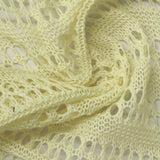 Cream Openwork Pointelle Knit, Poly-Cotton — photo 2