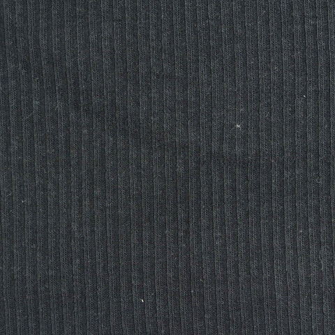 Black Ribbed Rib Knit