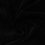 Black Glitter-Stripe Warp Knit, Polyester — photo 2