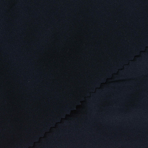 Polyester Stretch Milk Silk Knit Fabric, 138 gsm, 168 cm — Navy