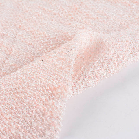 Light Pink Marl Chunky Knit, Acrylic-Poly, 300 gsm