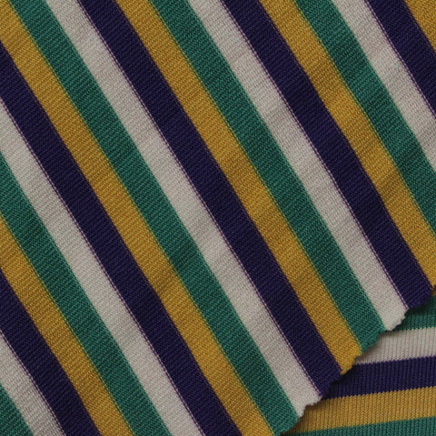 Purple Horizontal-Stripe Knit, Polyester, 190 gsm