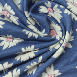 White Flowers Jersey Knit, Viscose — photo 2