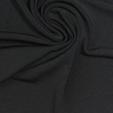 Polyester Stretch Linen-Look Fabric, 250 gsm, 160 cm — Black — photo 2