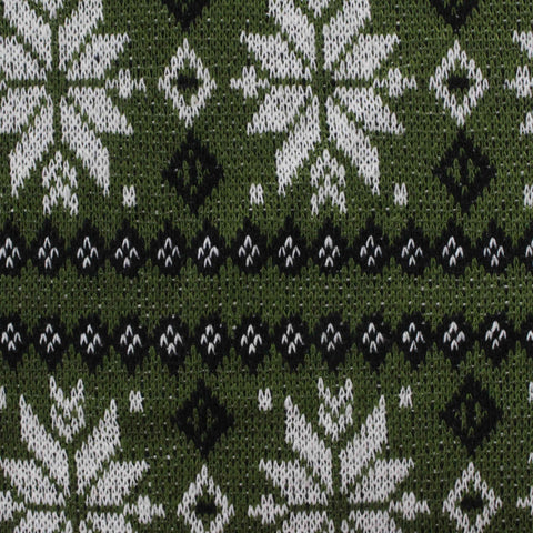 Green Geometric Chunky Knit, Polyester