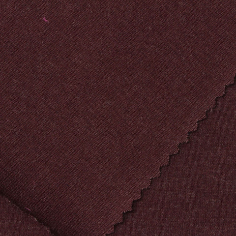Brown Marl Rib Knit, Cotton-Poly
