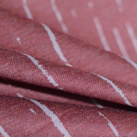 White Vertical-Dash Jacquard, Poly-Viscose