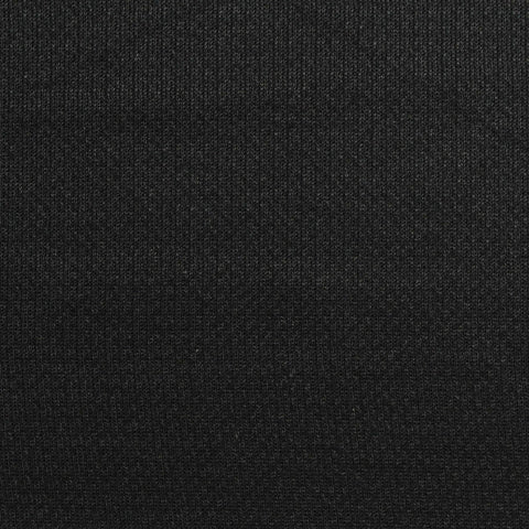 Polyester Viscose Blend Stretch Rib Knit Fabric, 278 gsm, 160 cm — Black