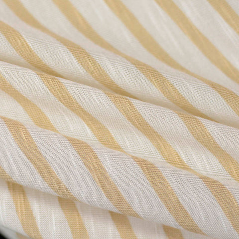 Tan Stripe Jersey Knit, Viscose