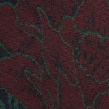 Dark Red Leaf Jacquard, Poly-Viscose — photo 2