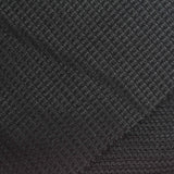 Striped Cotton Polyester Stretch Chunky Knit Fabric, 275 gsm, 155 cm — Black — photo 2