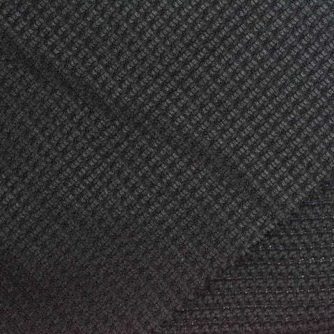 Striped Cotton Polyester Stretch Chunky Knit Fabric, 275 gsm, 155 cm — Black