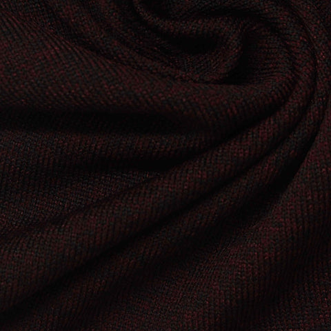 Dark Red Marl Chunky Knit, Polyester, 214 gsm
